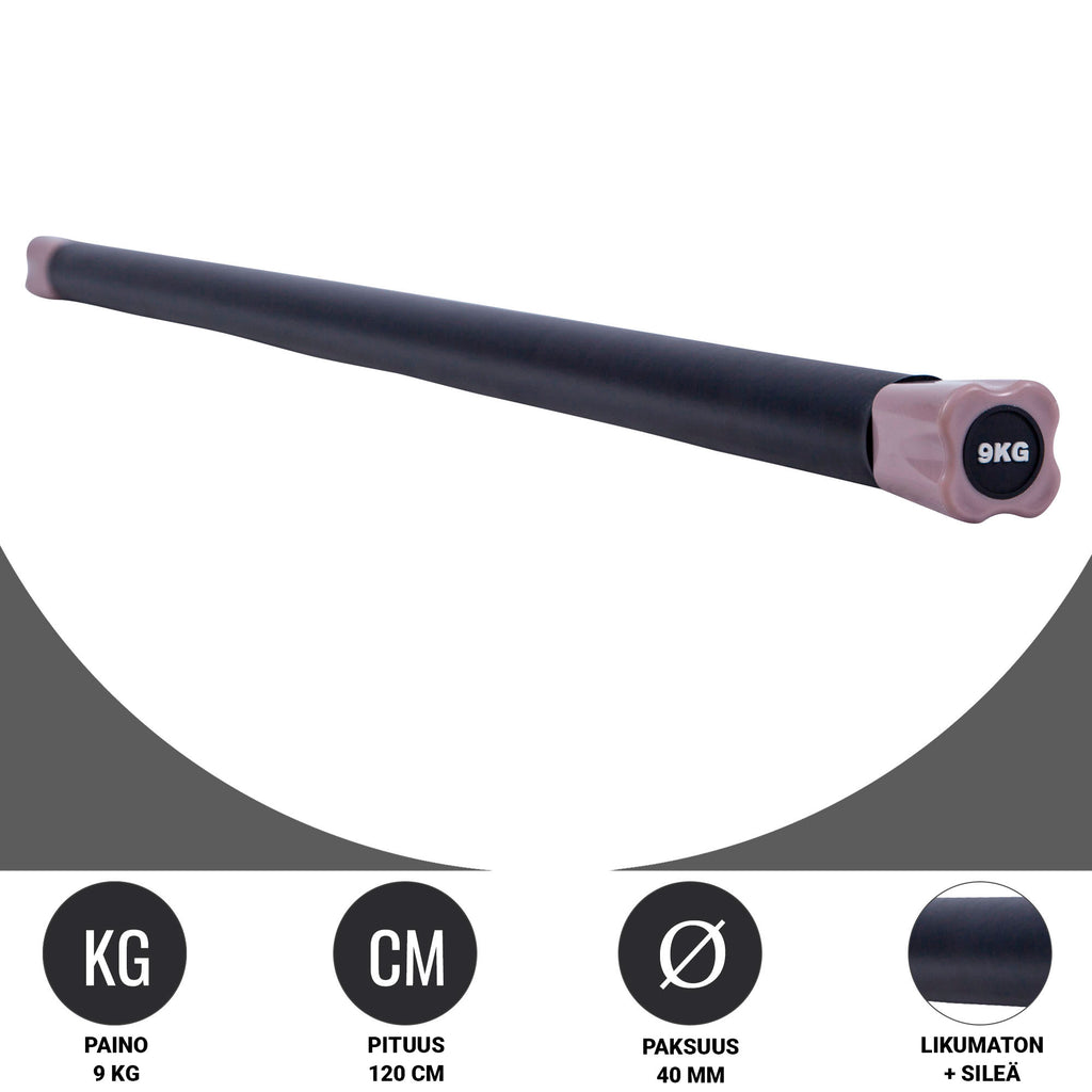 Painotanko Aerobic Bar 1-10kg, 120-132cm, Useita Värejä