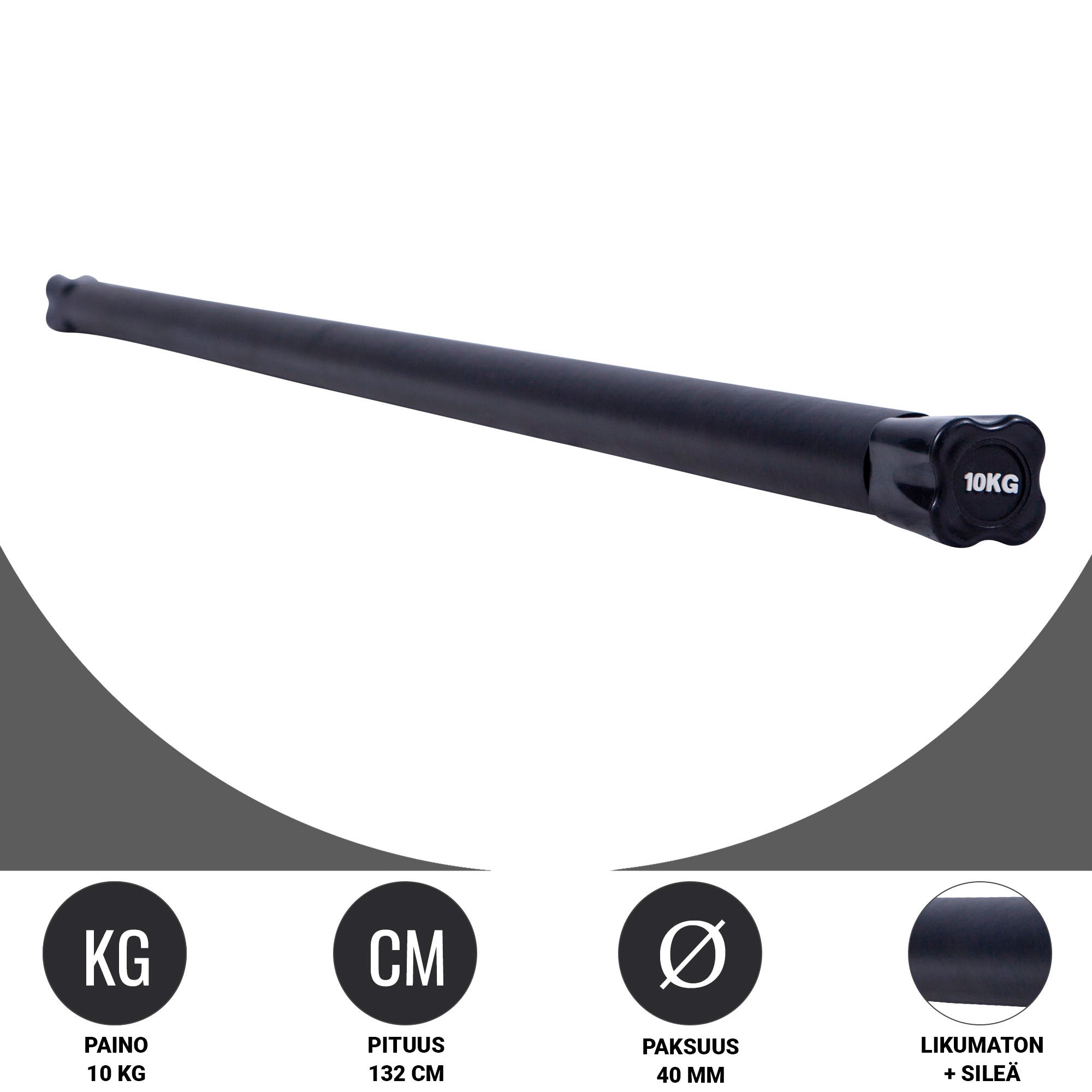 Painotanko Aerobic Bar 1-10kg, 120-132cm, Useita Värejä