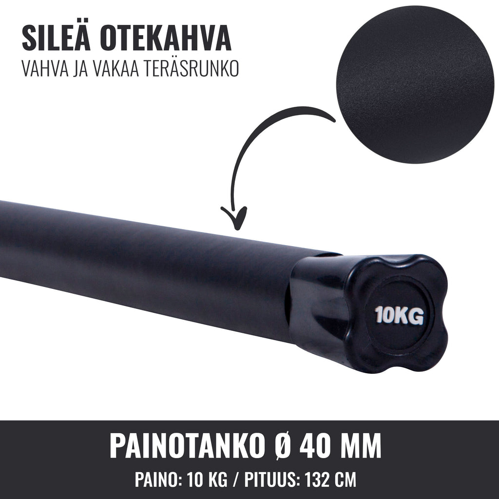 Painotanko Aerobic Bar 1-10kg, 120-132cm, Useita Värejä