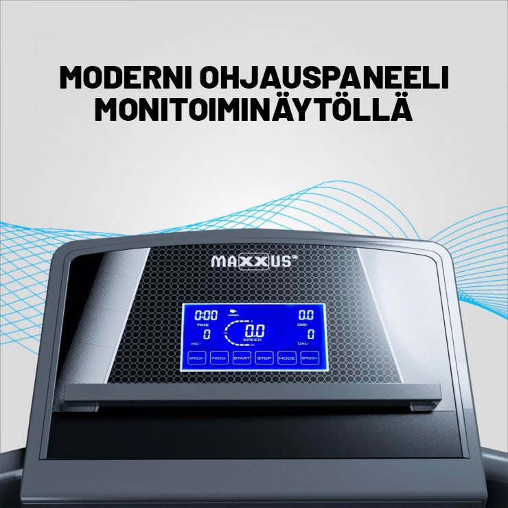 Kokoontaitettava juoksumatto MAXXUS RunMaxx 4.2i – 16 km/h, max. 110 kg, LCD-näyttö