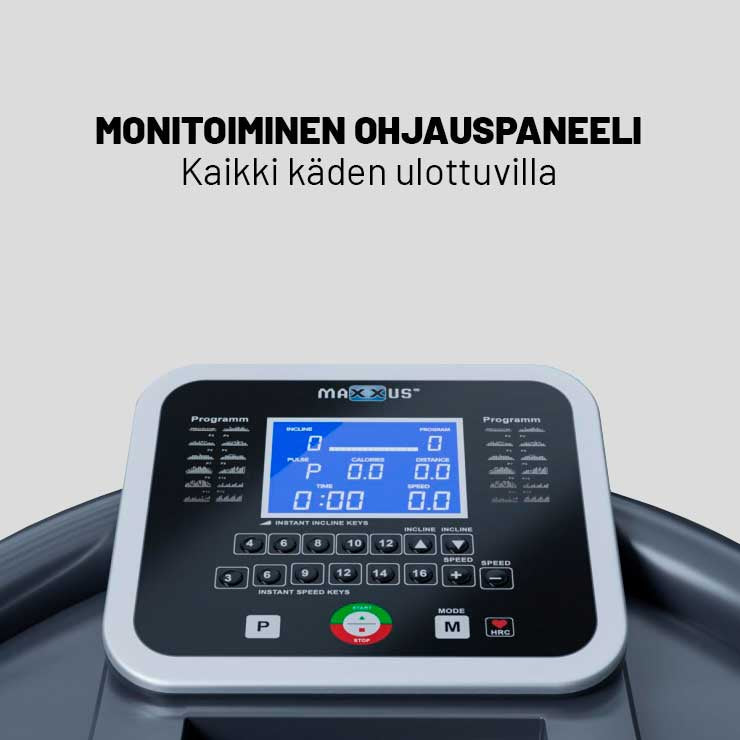 Juoksumatto MAXXUS 8.1 – Kokoontaitettava, 20 km/h,  max.140 kg, LED-Näyttö
