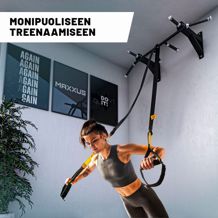 MAXXUS Leuanvetotanko Seinään Useilla Eri Otekahvoilla 113x35x60cm