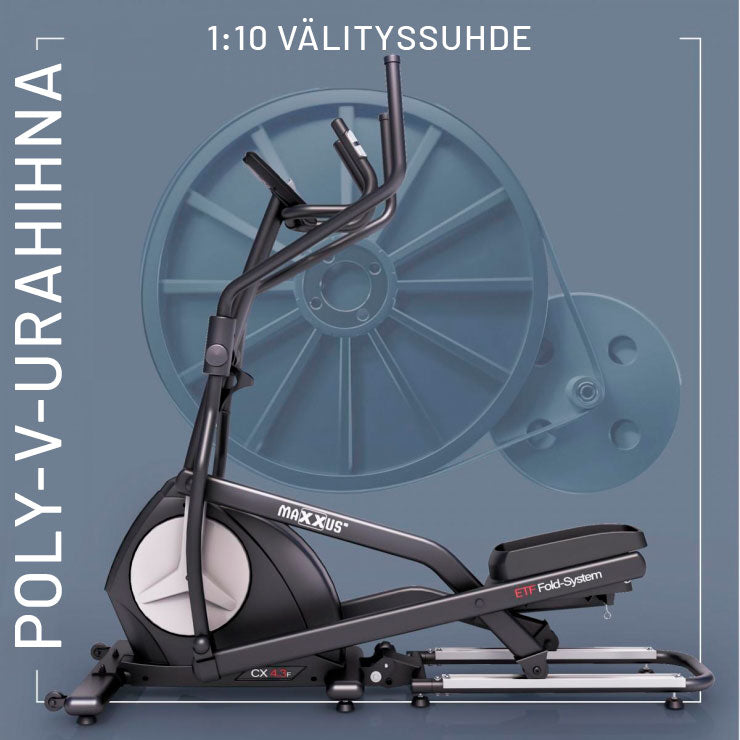 MAXXUS Crosstrainer CX 4.3f Magneettivastuksella 24kg Vauhtipyörällä