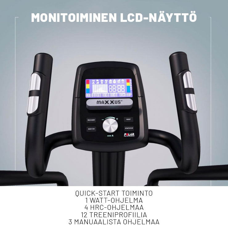 MAXXUS Crosstrainer CX 4.3f Magneettivastuksella 24kg Vauhtipyörällä