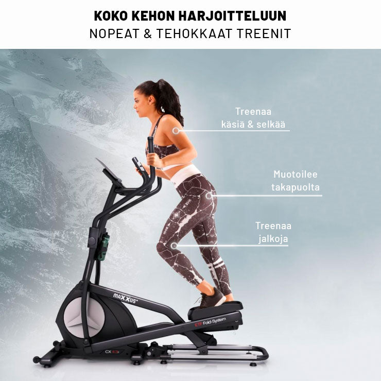 MAXXUS Crosstrainer CX 4.3f Magneettivastuksella 24kg Vauhtipyörällä