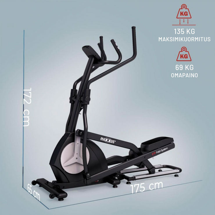 MAXXUS Crosstrainer CX 4.3f Magneettivastuksella 24kg Vauhtipyörällä