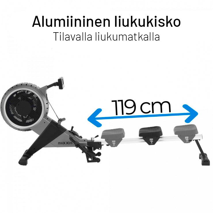 MAXXUS Soutulaite 7.4 Taitettava Ilma- Ja Magneettivastuksella, 8 Vastustasoa