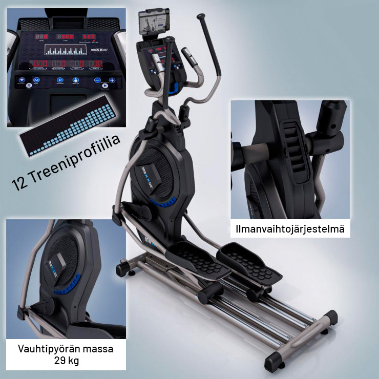 MAXXUS Crosstrainer CX 9.1 Ilma- Ja Magneettivastuksella 29kg Vauhtipyörällä