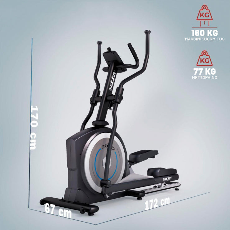 MAXXUS Crosstrainer CX 5.1 Magneettivastuksella 26kg Vauhtipyörällä