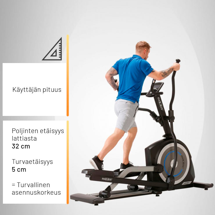 MAXXUS Crosstrainer CX 6.1 Magneettivastuksella 29kg Vauhtipyörällä