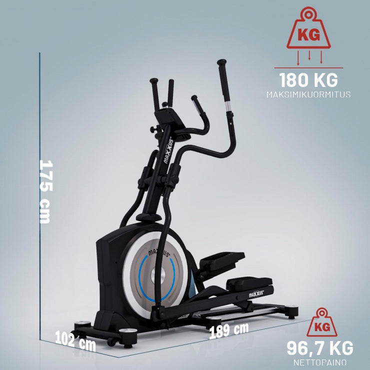 MAXXUS Crosstrainer CX 7.8 Magneettivastuksella 26kg Vauhtipyörällä