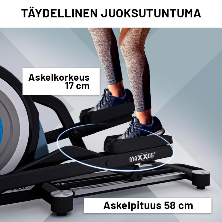 MAXXUS Crosstrainer CX 7.8 Magneettivastuksella 26kg Vauhtipyörällä