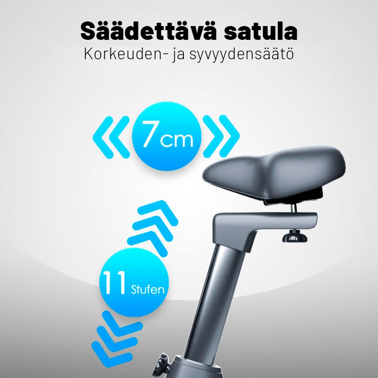 MAXXUS Kuntopyörä 90 PRO Korkeussäädettävä 15kg Vauhtipyörällä LED-Näyttö