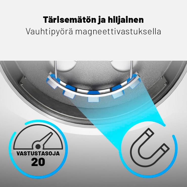 MAXXUS Kuntopyörä 90 PRO Korkeussäädettävä 15kg Vauhtipyörällä LED-Näyttö