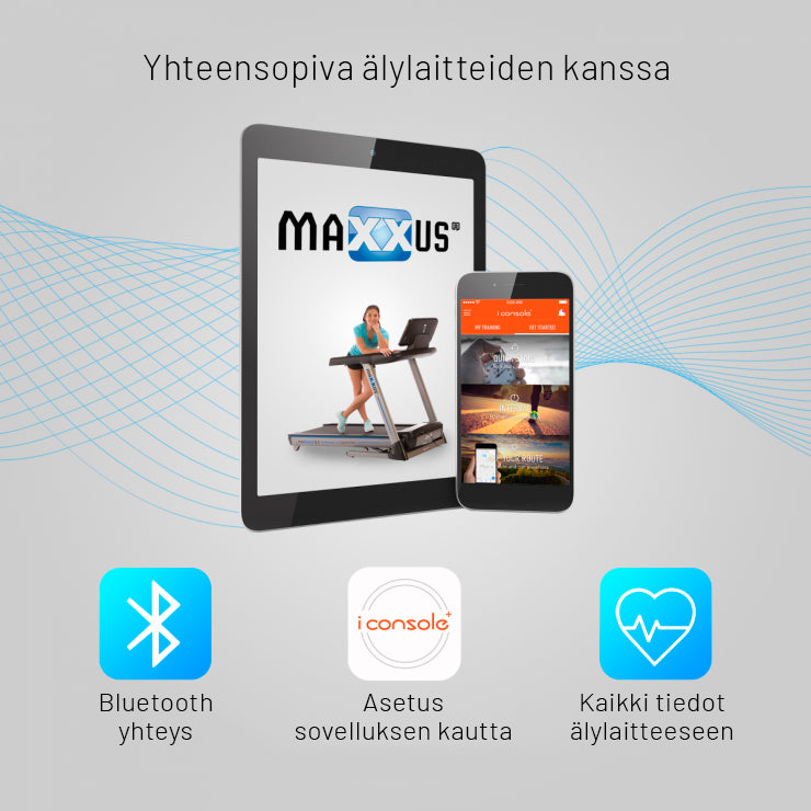 MAXXUS Juoksumatto RunMaxx 90 Pro LCD-Näytöllä Kaksoispehmustejärjestelmällä Max. 150kg