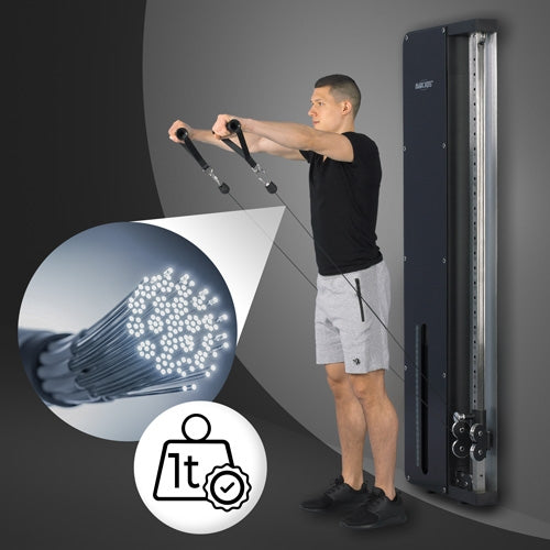 MAXXUS Seinään Kiinnitettävä Talja 60kg Painoilla 63x19x197cm Musta SmartGym H1