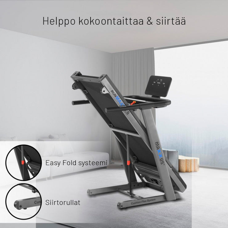MAXXUS Juoksumatto RunMaxx 5.0 Kokoontaitettava LCD-Näyttö Max. 120kg