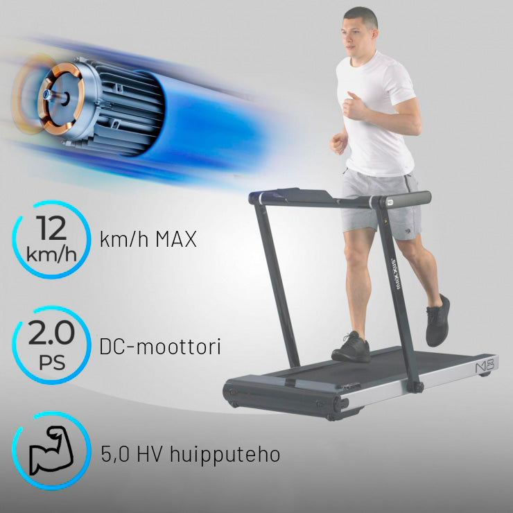 MAXXUS Juoksumatto M8 Hopea Kokoontaitettava Max. 100kg