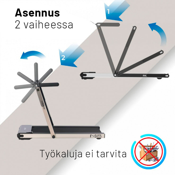 MAXXUS Juoksumatto M8 Punainen Kokoontaitettava Max. 100kg