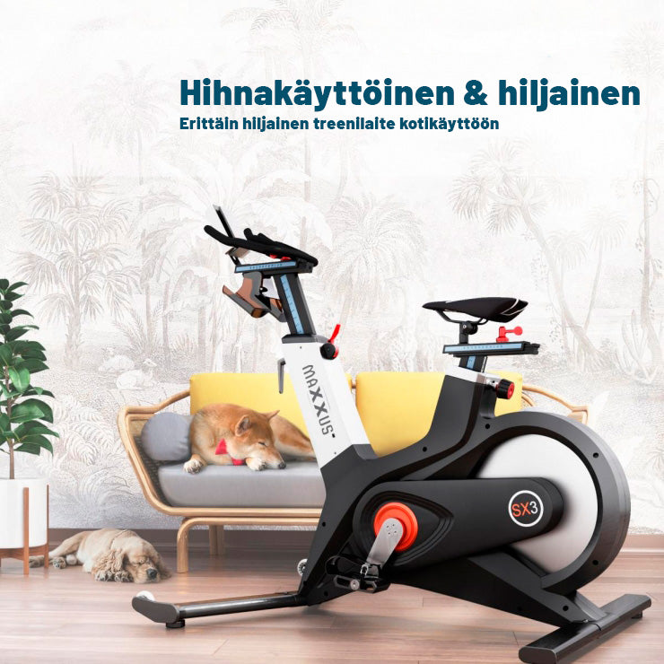 MAXXUS Kuntopyörä SX 3 Säädettävä Harjoitustietokoneella 4kg Vauhtipyörällä LCD-Näyttö