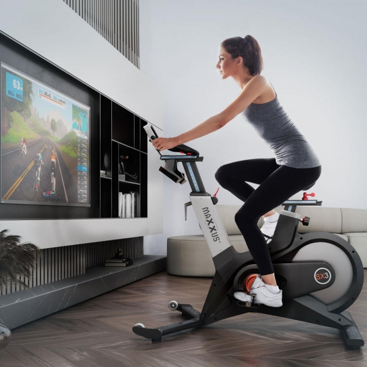 MAXXUS Kuntopyörä SX 3 Säädettävä Harjoitustietokoneella 4kg Vauhtipyörällä LCD-Näyttö