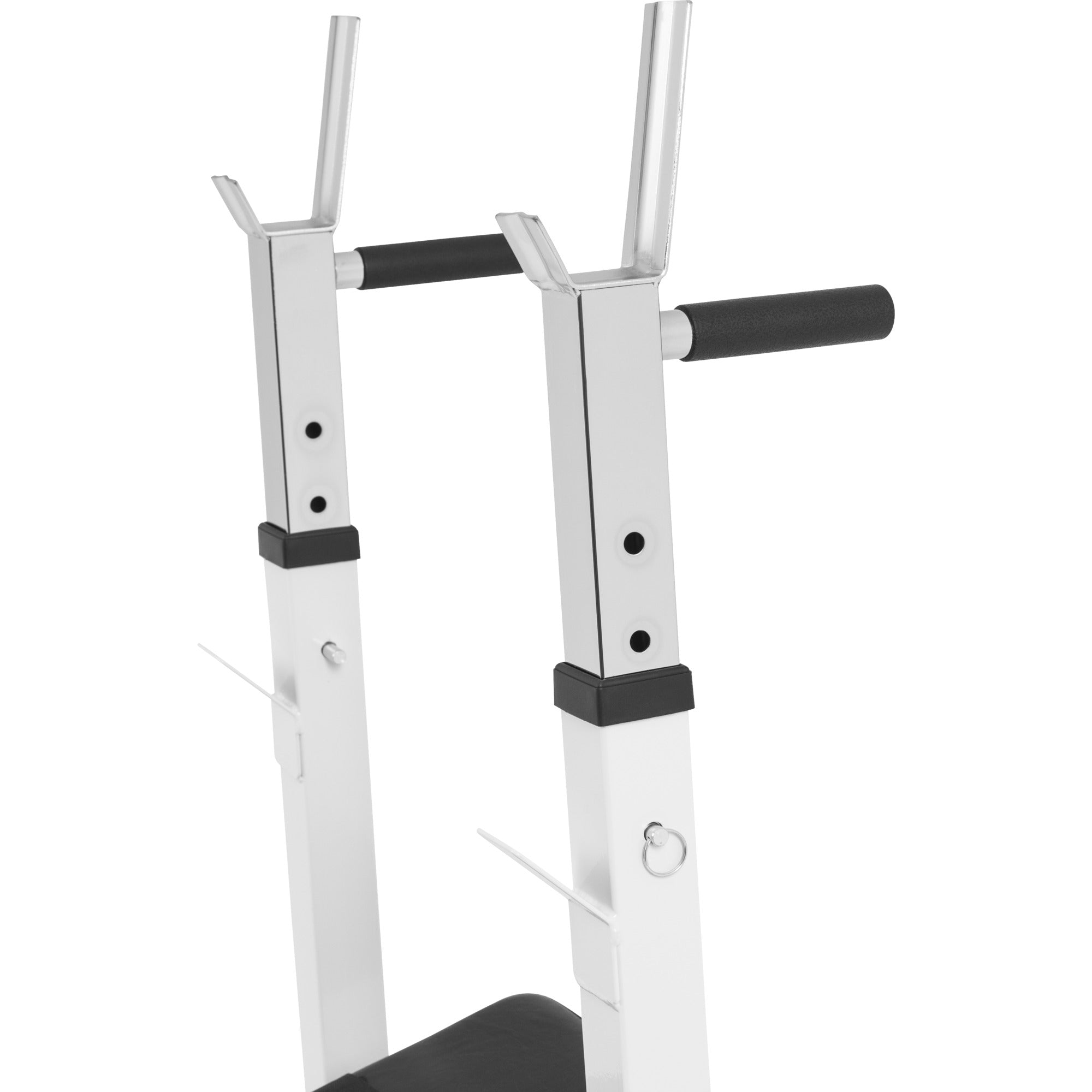 Säädettävä Painonnostopenkki Valkoinen + Vinyylinen Levytankosarja 100kg