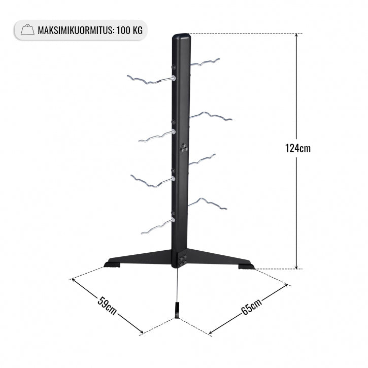 Taljakahvateline 62x59x124cm, Max. 100kg Teräs Musta