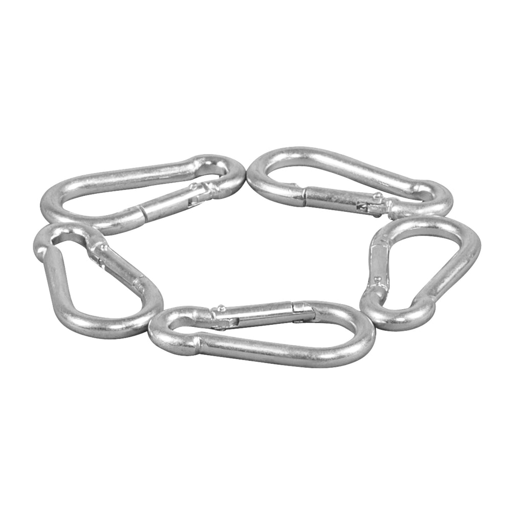 Karbiinihakaset 7x3,5cm, Ø 7mm, Max. 180kg Kromattu Teräs 5kpl