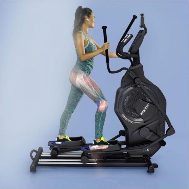 MAXXUS Crosstrainer CX 9.1 Musta Ilma- Ja Magneettivastuksella 8kg Vauhtipyörällä