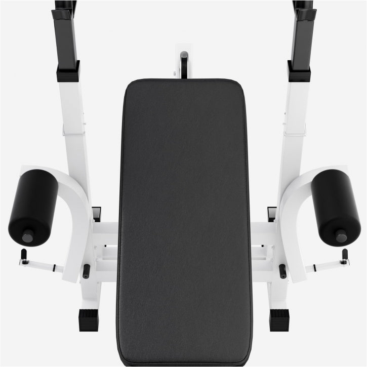 Monipuolinen Säädettävä Painonnostopenkki Valkoinen + Vinyylinen Levytankosetti 100kg