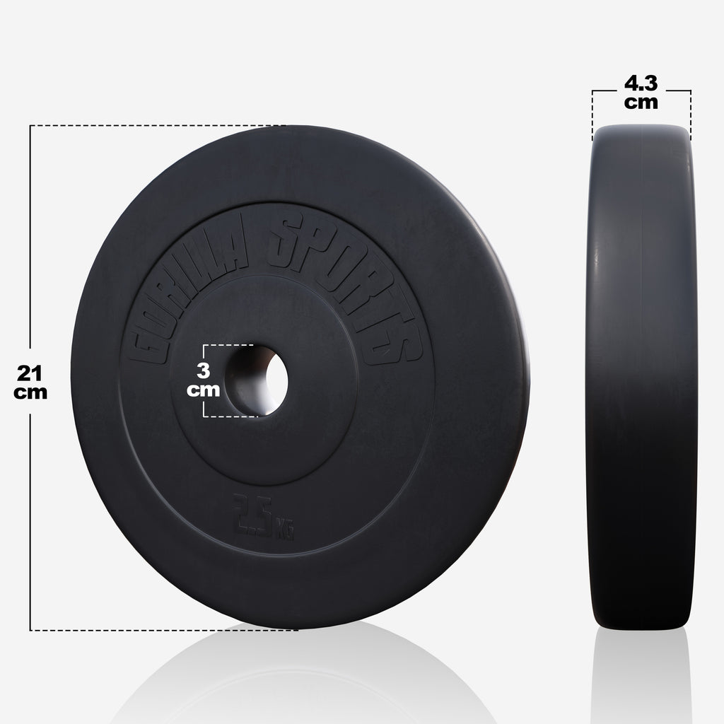 Levytankosarja 100 kg (Ø 30/31 mm) – vinyyliset levypainot + suora tanko 170 cm, EZ-tanko 120 cm & käsipainotangot 35 cm