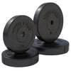 Levypainot 2x10kg 2x5kg, 30mm Vinyylipainot, Musta