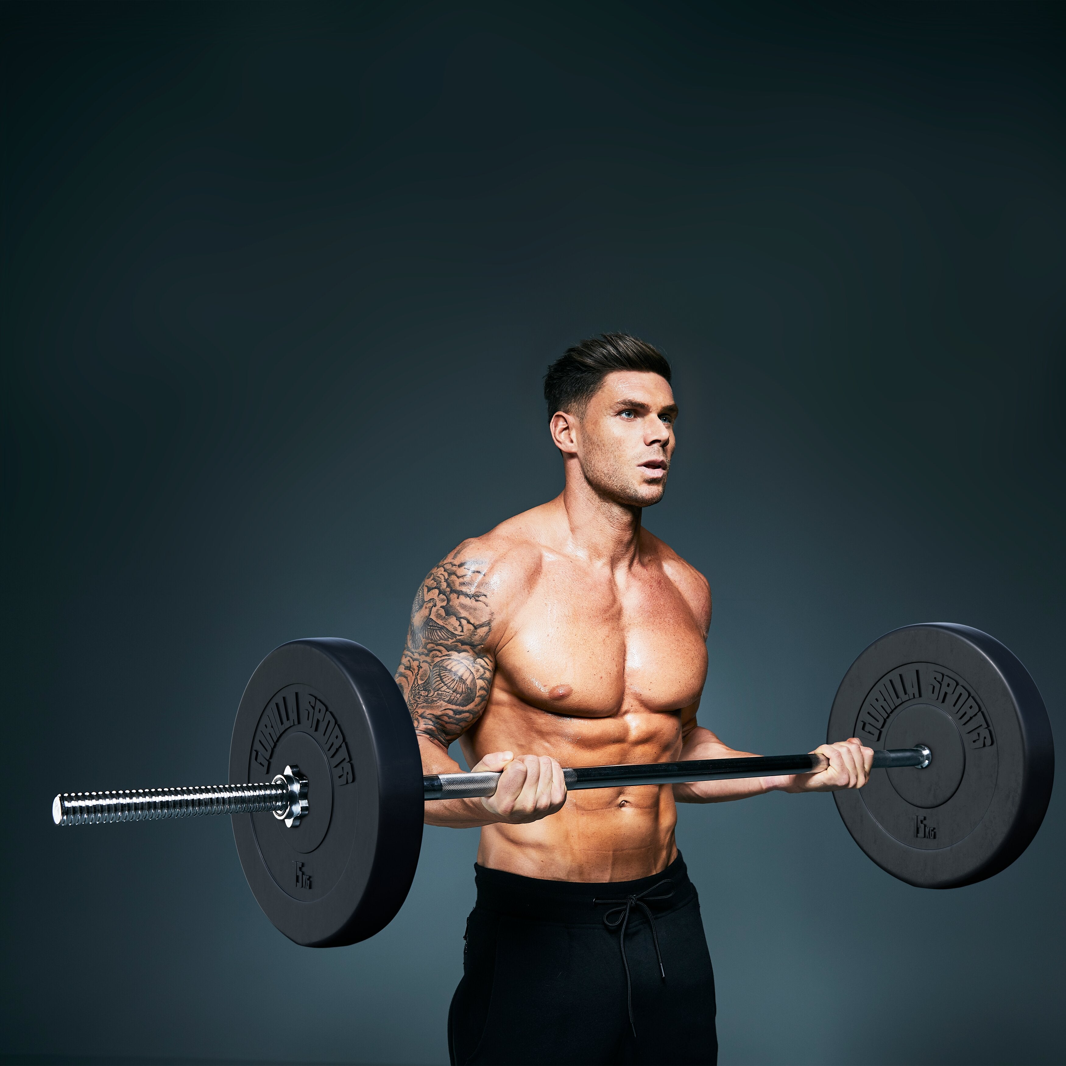 Levypainot 2x15kg, 30mm Vinyylipainot, Musta