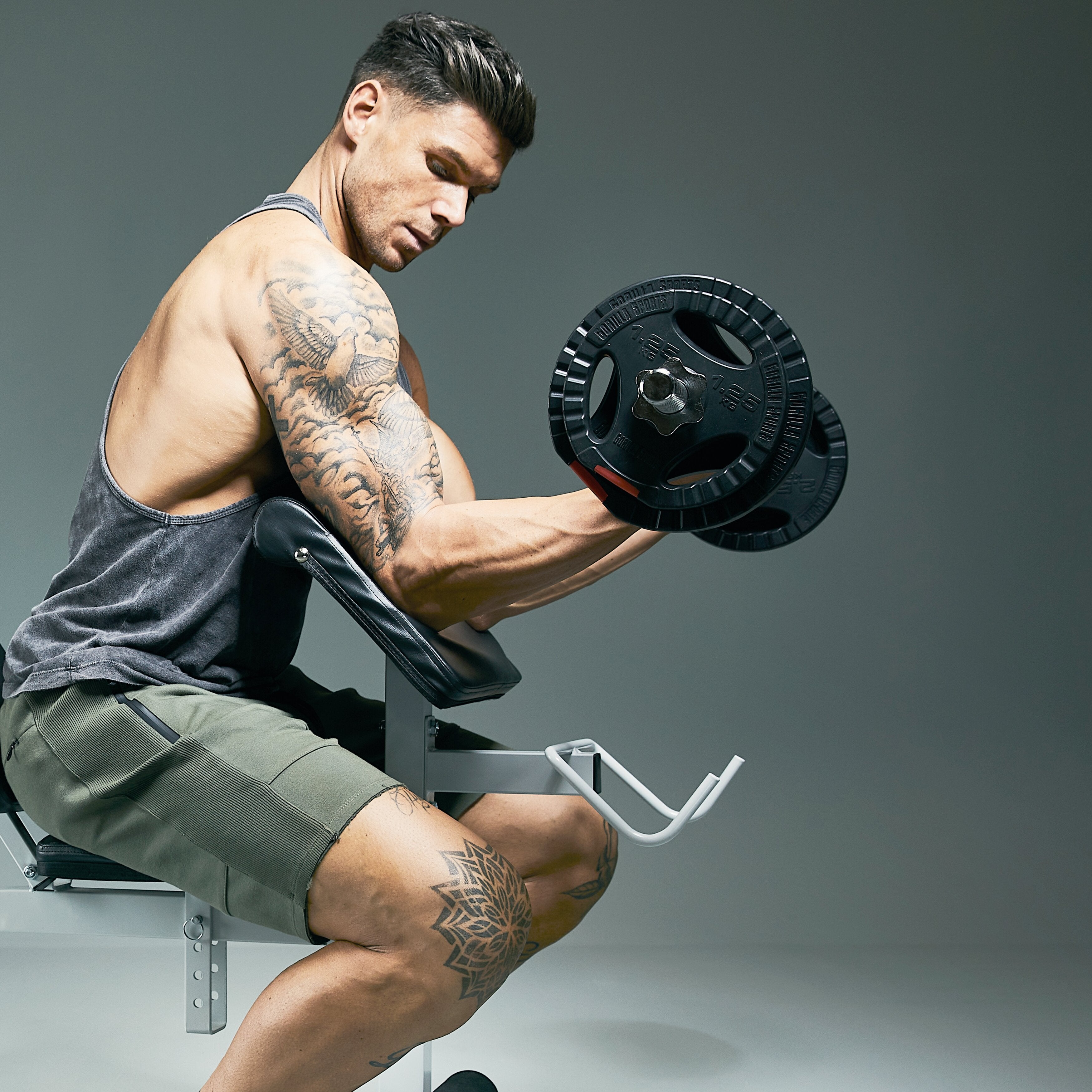 Levytankosarja 100 kg Ø 30 mm – Vinyyli Tri Grip Levypainot – Suora Levytanko + EZ-Kulmatanko + Käsipainotangot