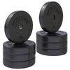 Levypainot 4x5kg 4x2,5kg, 30mm Vinyylipainot, Musta