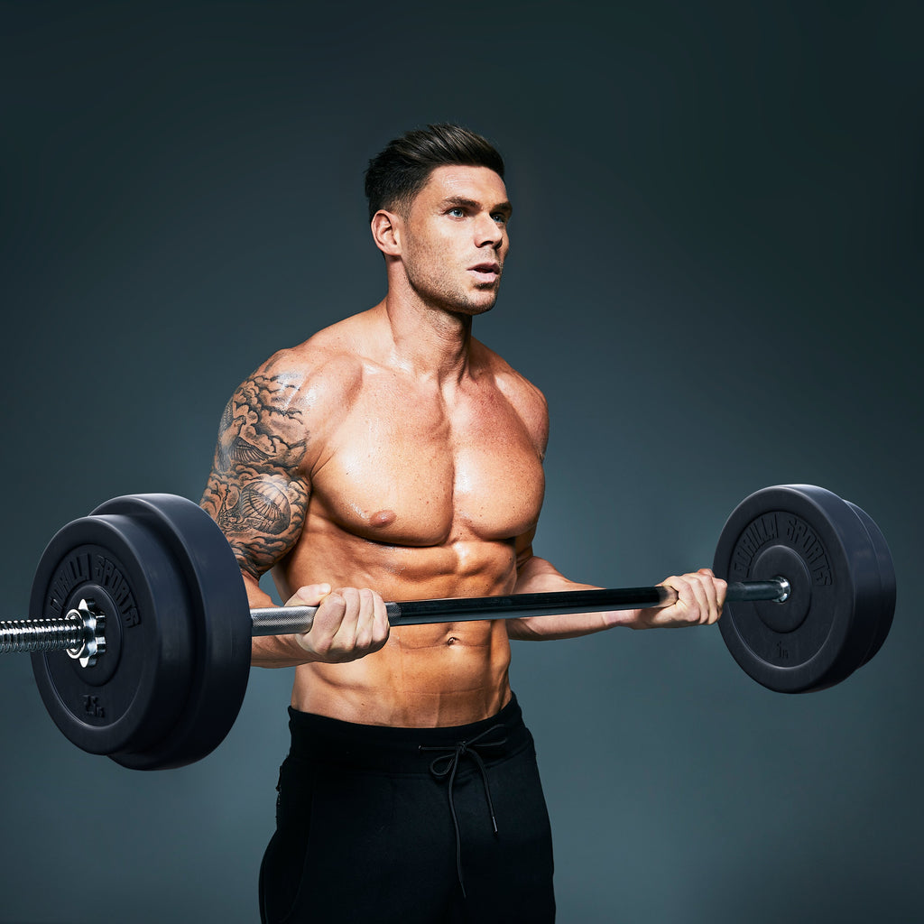 Levypainot 4x5kg 4x2,5kg, 30mm Vinyylipainot, Musta