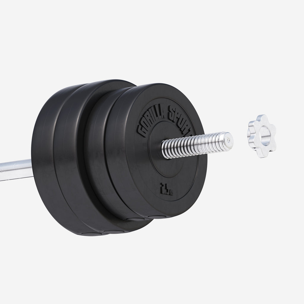 Levypainot 4x5kg 4x2,5kg, 30mm Vinyylipainot, Musta