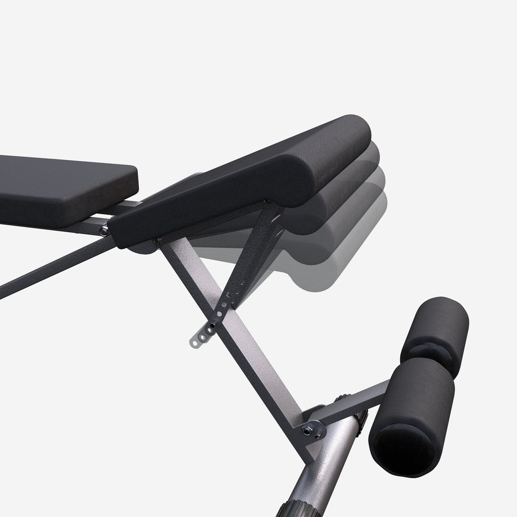 Säädettävä Vinopenkki Jalkatuella 145x46x120cm Max. 200 kg Musta