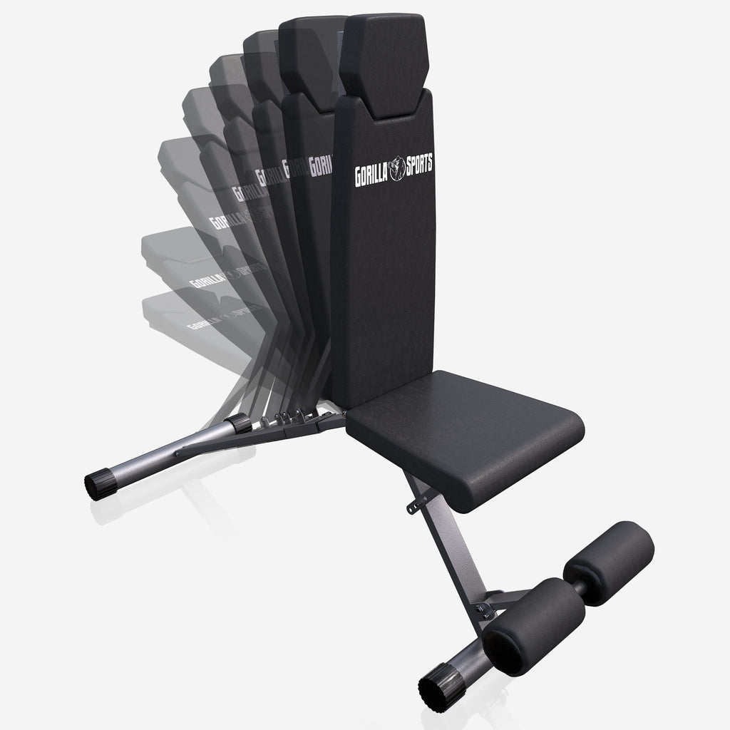 Säädettävä Vinopenkki Jalkatuella 145x46x120cm Max. 200 kg Musta