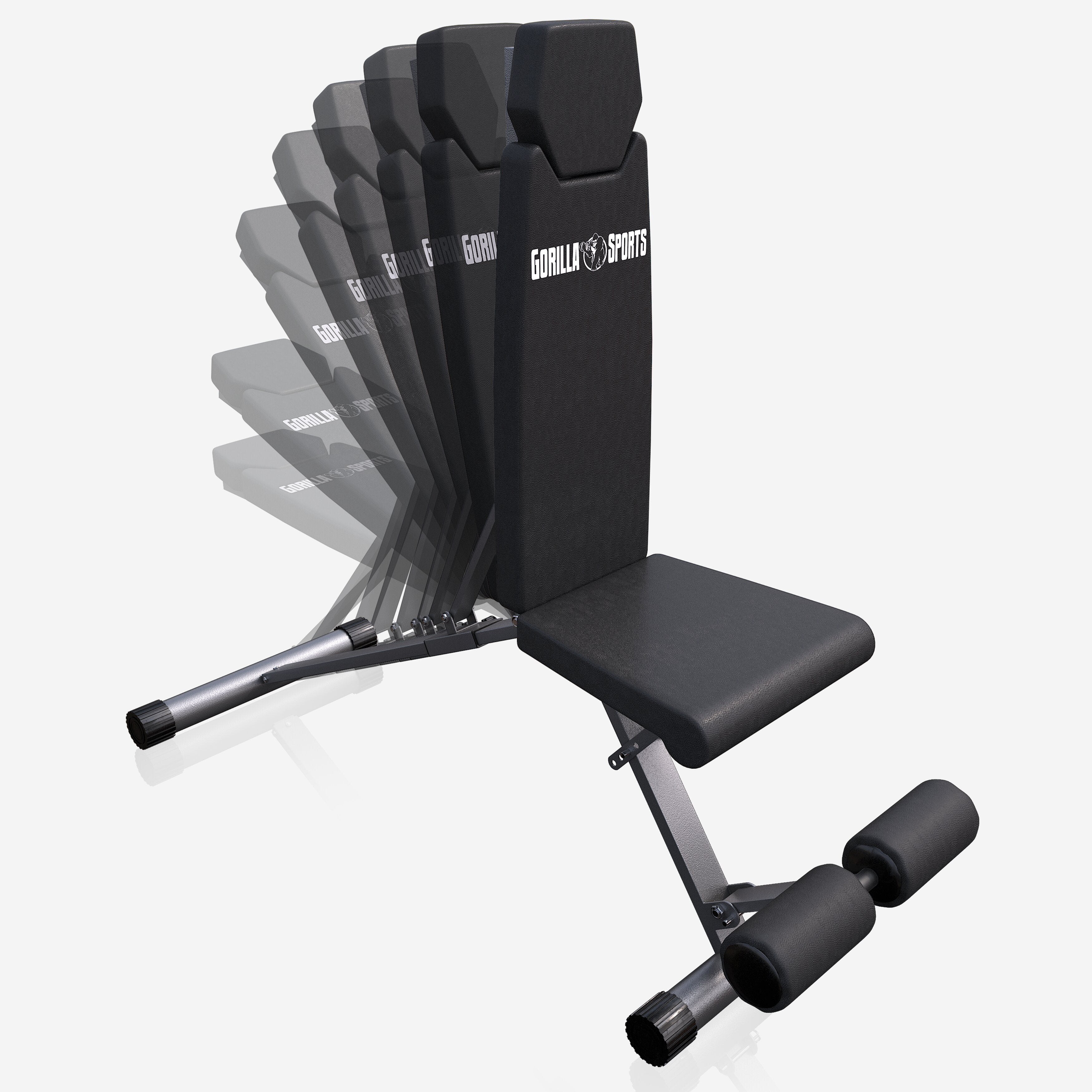 Säädettävä Vinopenkki Jalkatuella 145x46x120cm Max. 200 kg Musta