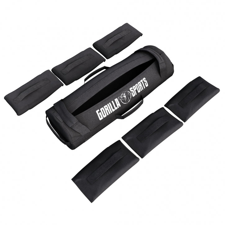 Säädettävä hiekkasäkki 30kg, Musta, Nylon