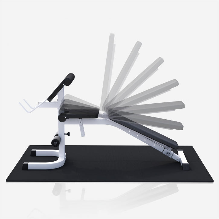 Monipuolinen Säädettävä Painonnostopenkki + Painot Vinyylinen Tri Grip Ø 30mm Levytankosarja 100kg