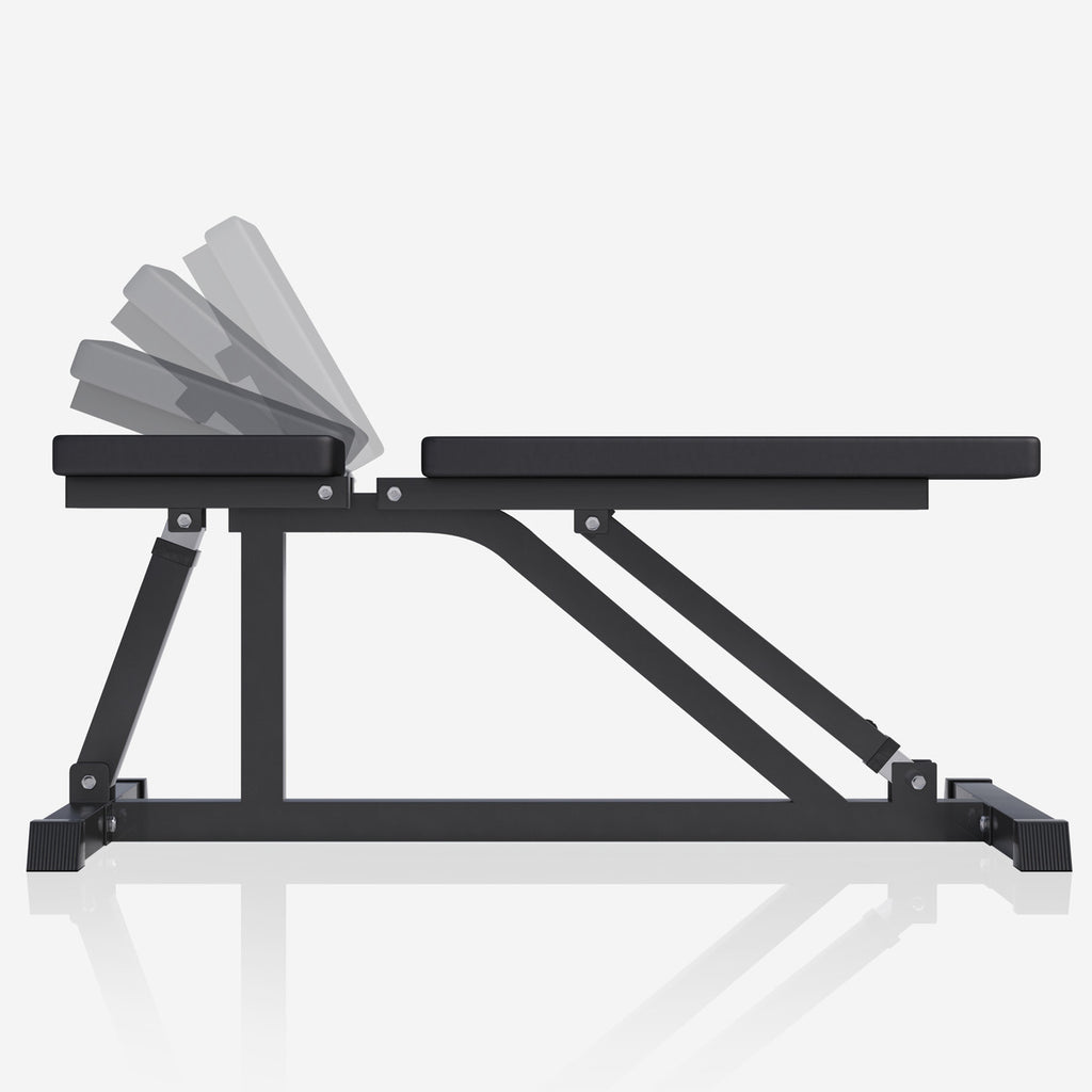 Säädettävä Vinopenkki / Treenipenkki 119x56x48-117cm Max. 200kg Black Edition