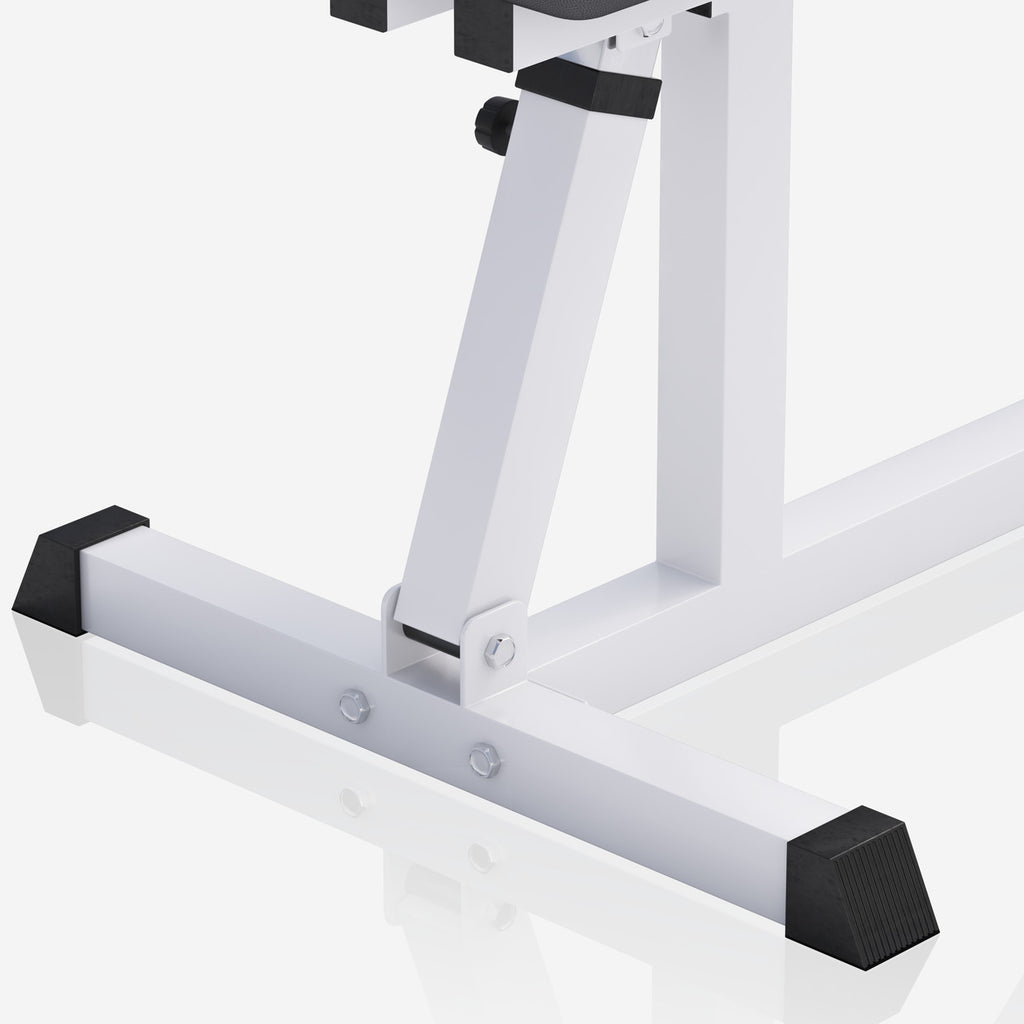 Säädettävä Vinopenkki / Treenipenkki 119x56x48-117cm Max. 200kg Valkoinen