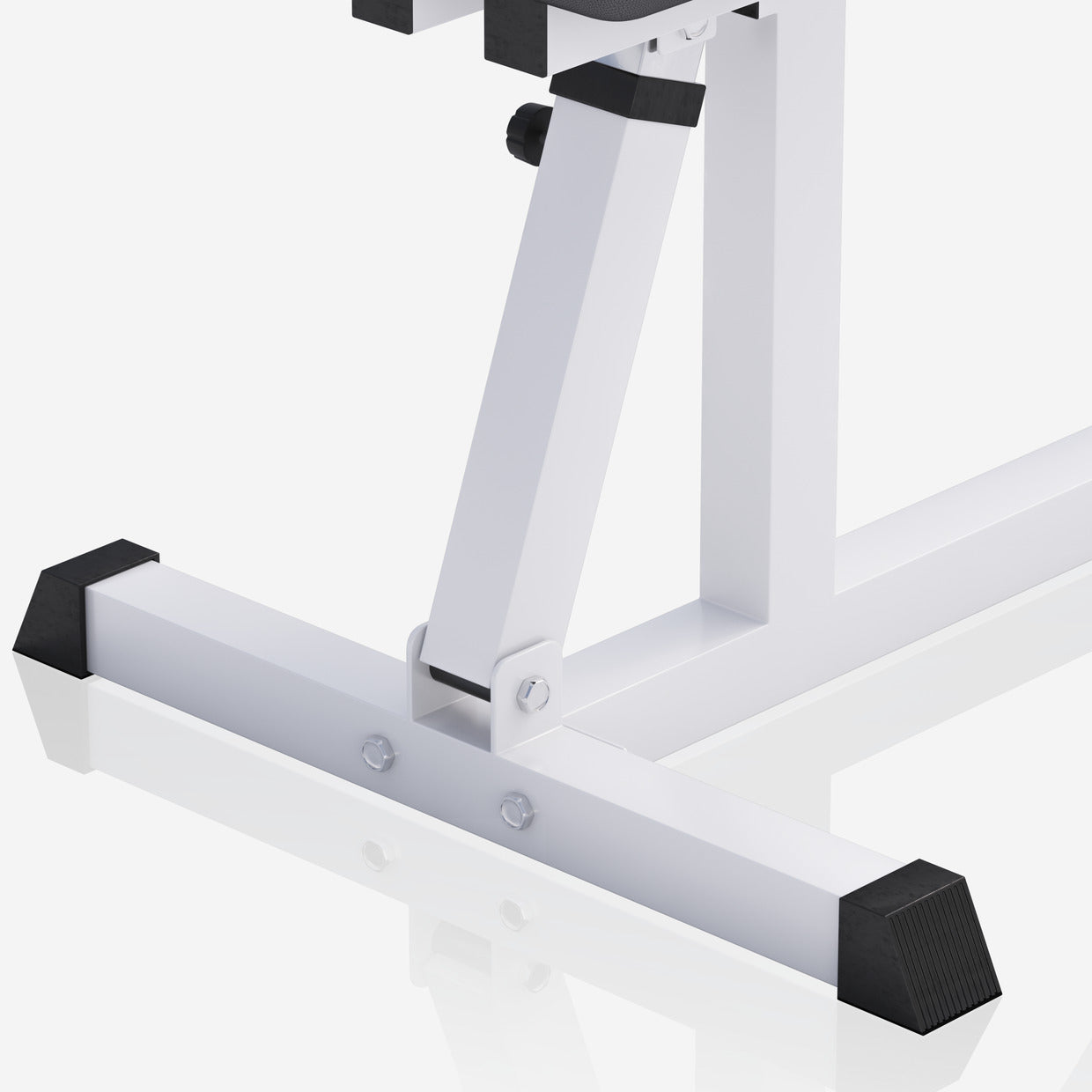 Säädettävä Vinopenkki / Treenipenkki 119x56x48-117cm Max. 200kg Valkoinen