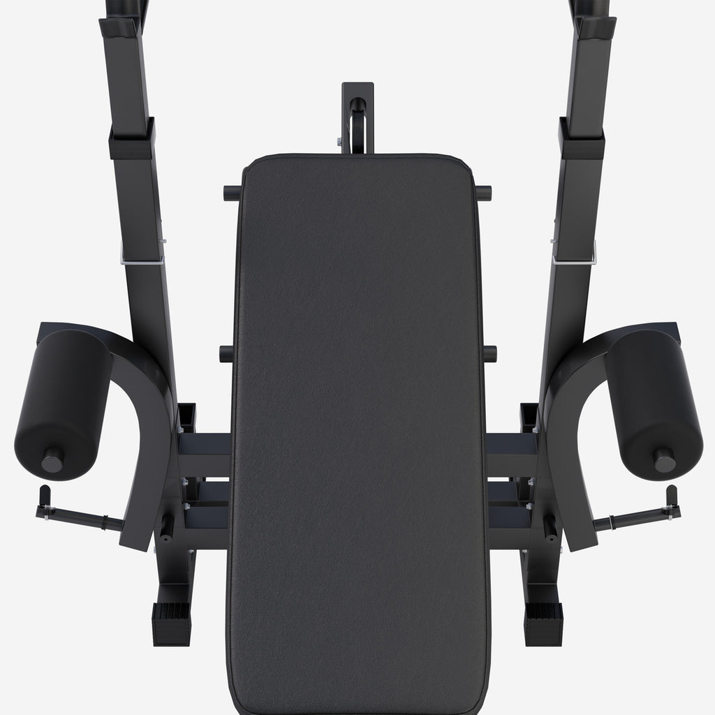 Säädettävä Monitoimipenkki / Painonnostopenkki Ø 30/31mm Levypainoille Max. 280kg Black Edition