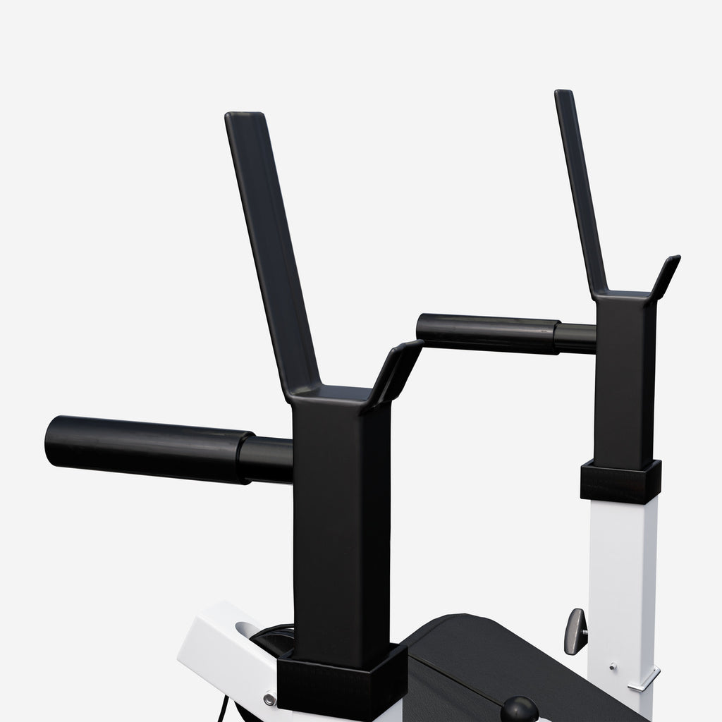 Säädettävä Monitoimipenkki / Painonnostopenkki Ø 30/31mm Levypainoille Max. 280kg Valkoinen