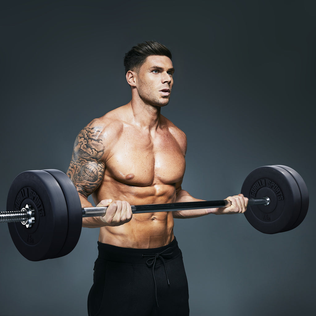 Levypainot 4x7,5kg, 30mm Vinyylipainot, Musta