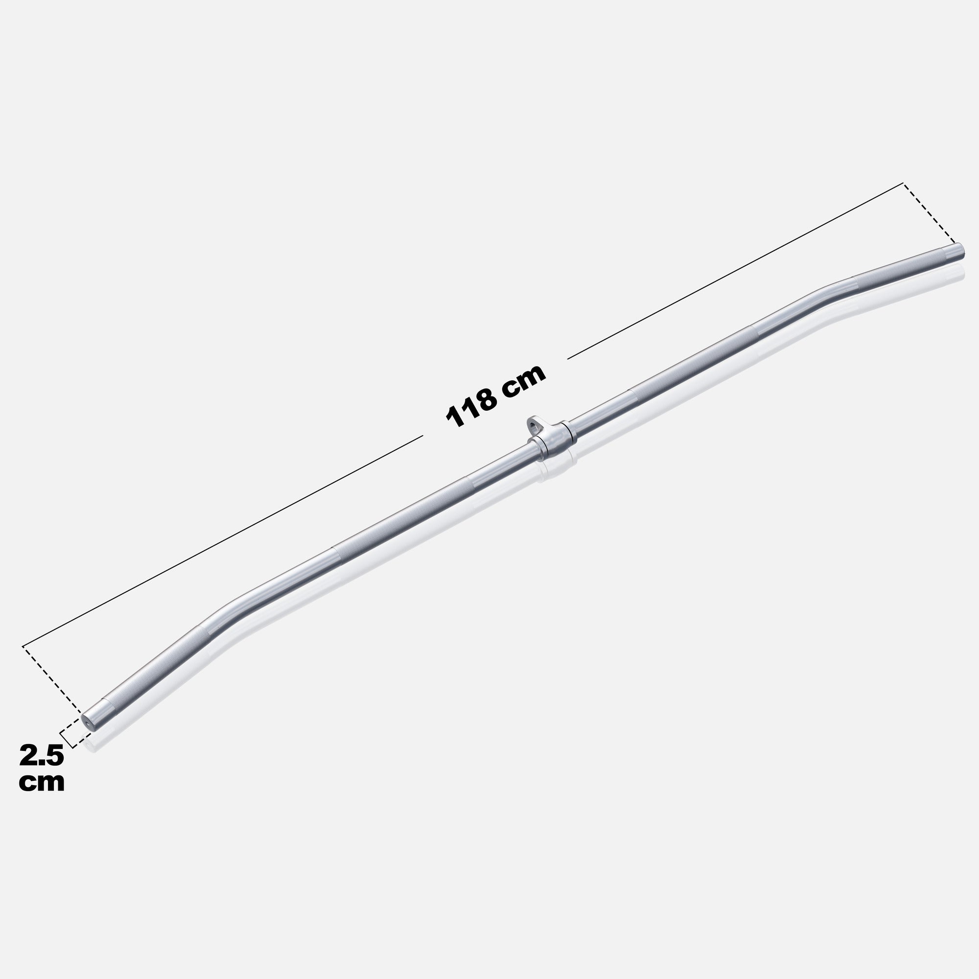 Pyörivä Ylätaljatanko 118cm, 5kg, Max. 200kg Kromi