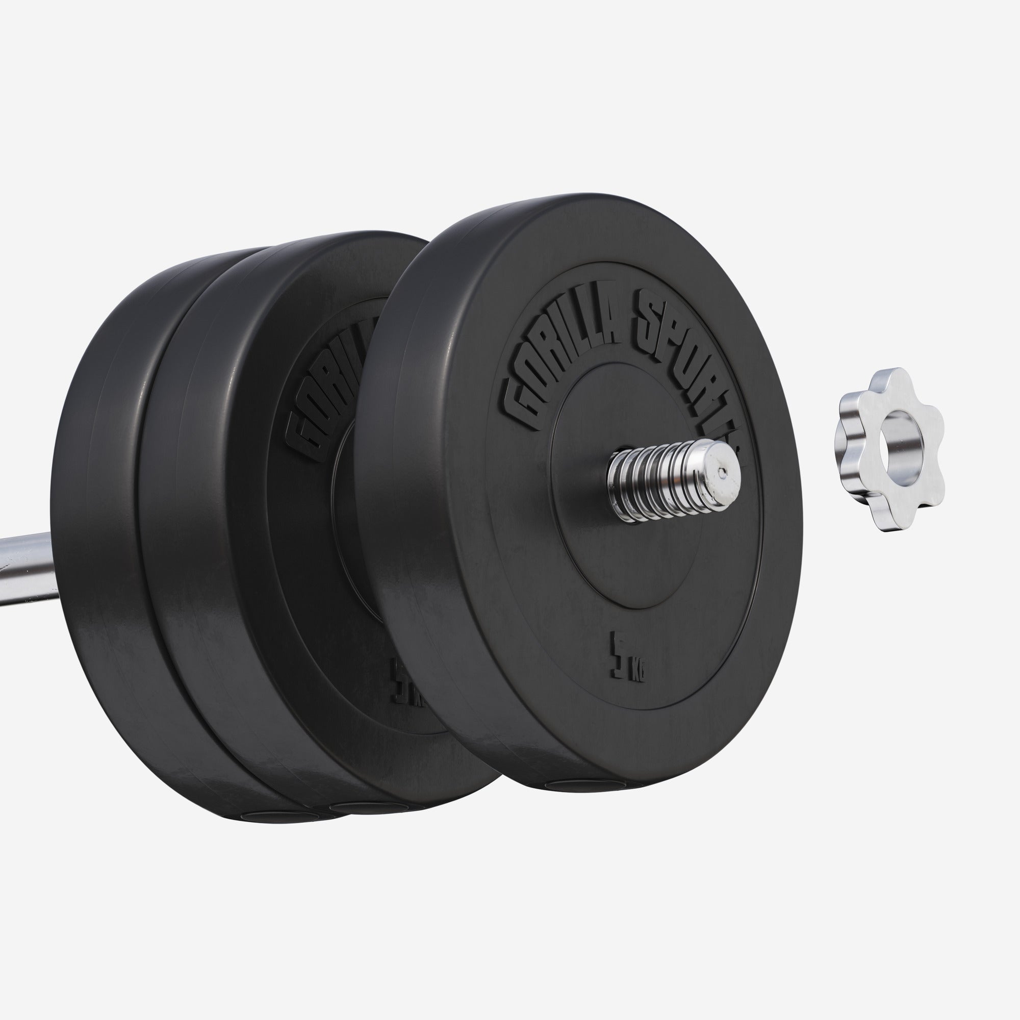 Levypainot 6x5kg, 30mm Vinyylipainot, Musta